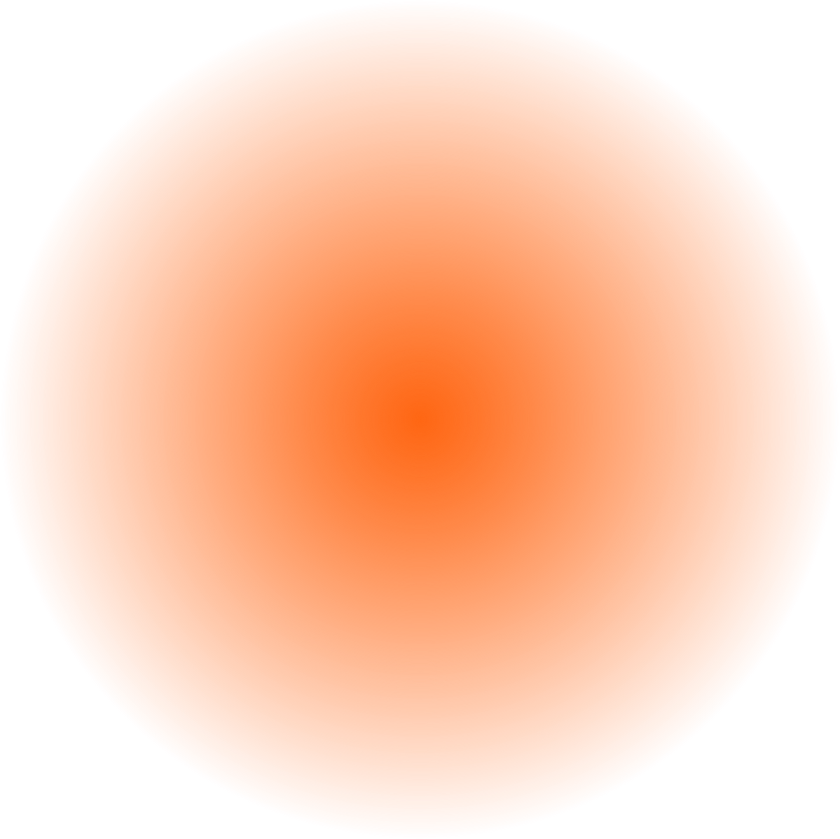 Orange transparent round gradient